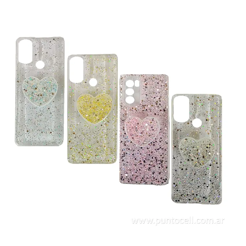 FUNDA BRILLO CRISTAL DASH C/ POP SOCKET MOTOROLA G15